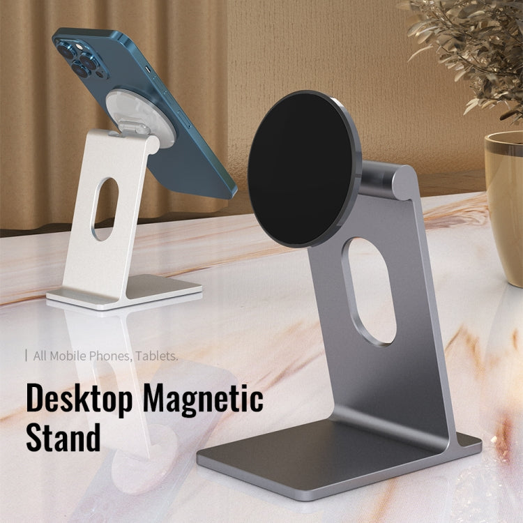 R-JUST SJ18 Square Desktop Magnetic Holder(Grey) - Desktop Holder by R-JUST | Online Shopping South Africa | PMC Jewellery