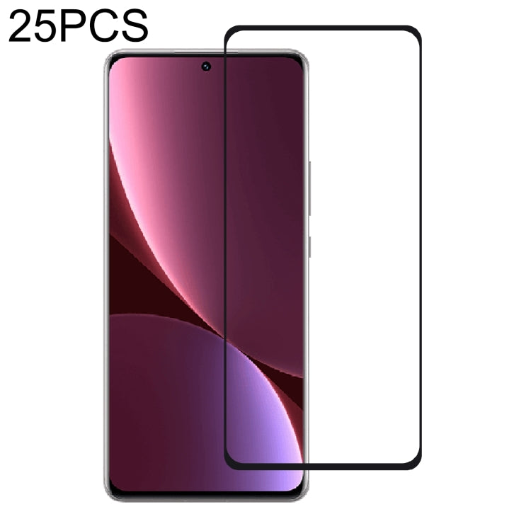 25 PCS 9H HD 3D Curved Edge Tempered Glass Film For Xiaomi 12 Pro/ 12S Pro / 12 Pro Dimensity(Black) - 12 Pro Tempered Glass by PMC Jewellery | Online Shopping South Africa | PMC Jewellery