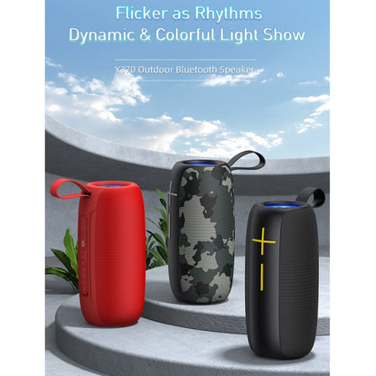 awei Y370 Outdoor Waterproof Bluetooth Speaker with Colorful Light(Red) - Desktop Speaker by awei | Online Shopping South Africa | PMC Jewellery