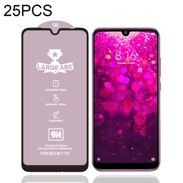 25 PCS 9H HD Large Arc High Alumina Full Screen Tempered Glass Film for Xiaomi Redmi Y3 -  by PMC Jewellery | Online Shopping South Africa | PMC Jewellery