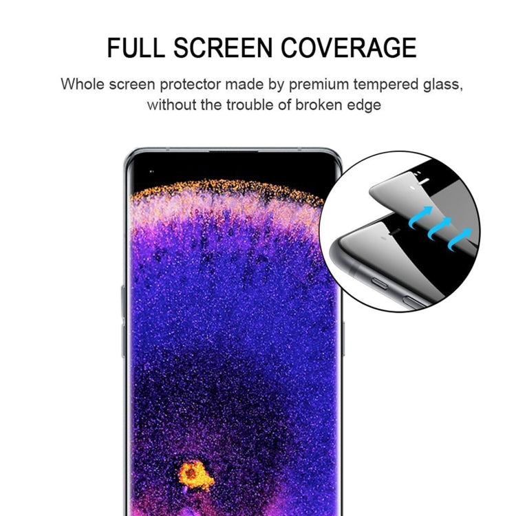 3D Curved Edge Full Screen Tempered Glass Film For OPPO Find X5(Black) -  by PMC Jewellery | Online Shopping South Africa | PMC Jewellery