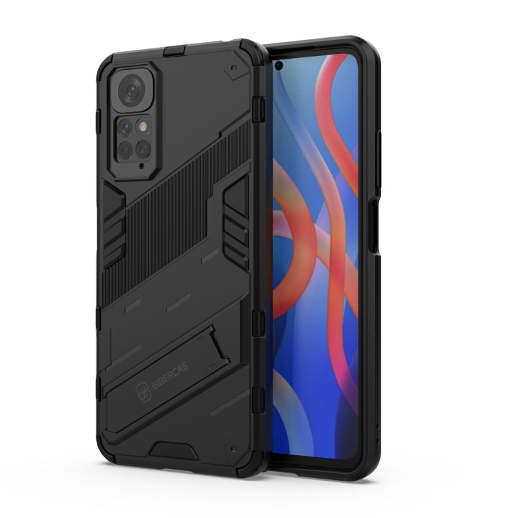 For Xiaomi Redmi Note 11 / Note 11S Global Punk Armor 2 in 1 PC + TPU Shockproof Phone Case with Invisible Holder(Black) - Xiaomi Cases by PMC Jewellery | Online Shopping South Africa | PMC Jewellery