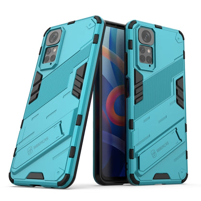 For Xiaomi Redmi Note 11 / Note 11S Global Punk Armor 2 in 1 PC + TPU Shockproof Phone Case with Invisible Holder(Blue) - Xiaomi Cases by PMC Jewellery | Online Shopping South Africa | PMC Jewellery