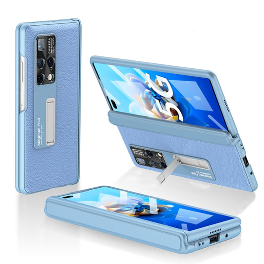 For Huawei Mate X2 GKK Magnetic PC + Leather Phone Flip Case with Holder(Blue) - Huawei Cases by GKK | Online Shopping South Africa | PMC Jewellery