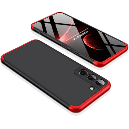 For Samsung Galaxy S22 5G GKK Three Stage Splicing PC Phone Case(Black Red) - Galaxy S22 5G Cases by GKK | Online Shopping South Africa | PMC Jewellery