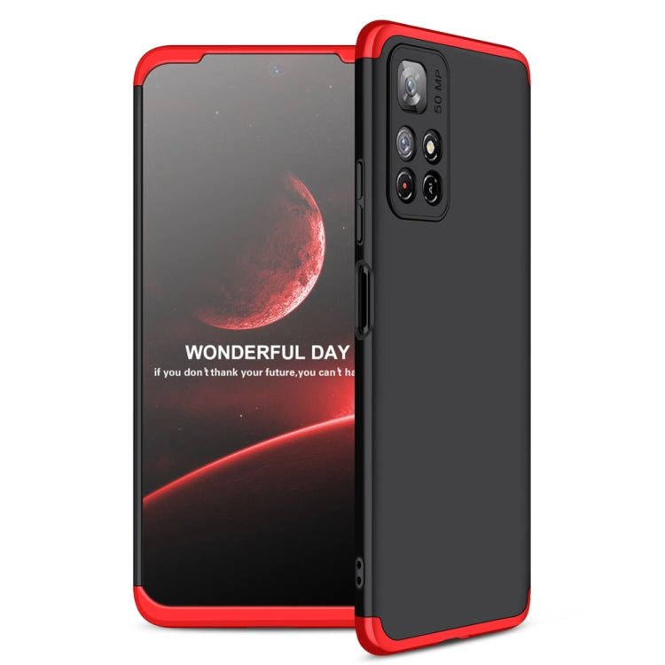 For Xiaomi Poco M4 Pro / Redmi Note 11 CN Version GKK Three Stage Splicing PC Phone Case(Black Red) - Xiaomi Cases by GKK | Online Shopping South Africa | PMC Jewellery