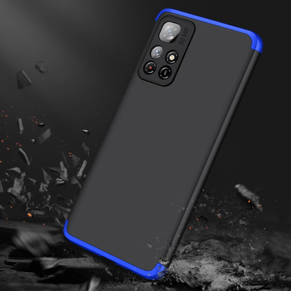 For Xiaomi Poco M4 Pro / Redmi Note 11 CN Version GKK Three Stage Splicing PC Phone Case(Black Blue) - Xiaomi Cases by GKK | Online Shopping South Africa | PMC Jewellery
