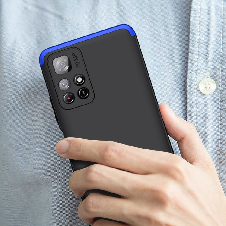 For Xiaomi Poco M4 Pro / Redmi Note 11 CN Version GKK Three Stage Splicing PC Phone Case(Black Blue) - Xiaomi Cases by GKK | Online Shopping South Africa | PMC Jewellery