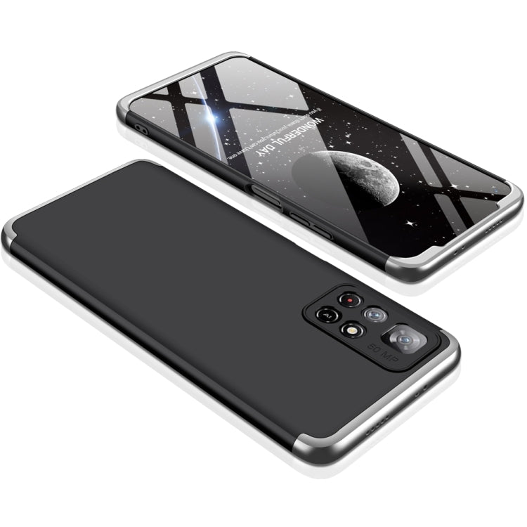 For Xiaomi Poco M4 Pro / Redmi Note 11 CN Version GKK Three Stage Splicing PC Phone Case(Black Silver) - Xiaomi Cases by GKK | Online Shopping South Africa | PMC Jewellery