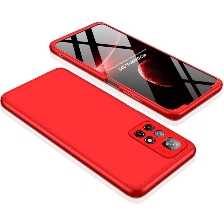 For Xiaomi Poco M4 Pro / Redmi Note 11 CN Version GKK Three Stage Splicing PC Phone Case(Red) - Xiaomi Cases by GKK | Online Shopping South Africa | PMC Jewellery