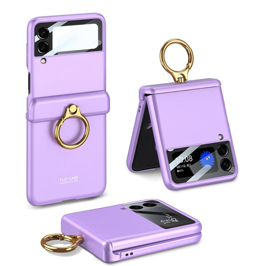 For Samsung Galaxy Z Flip3 5G GKK Magnetic Hinged Flip Case with Ring Holder(Purple) - Galaxy Phone Cases by GKK | Online Shopping South Africa | PMC Jewellery