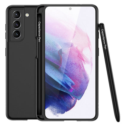 For Samsung Galaxy S22 5G GKK Ultra-thin Skin Feel Phone Case with Side Pen Slot & Stylus(Black) - Galaxy S22 5G Cases by GKK | Online Shopping South Africa | PMC Jewellery