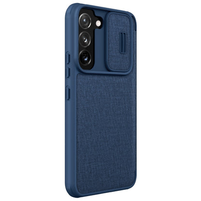 For Samsung Galaxy S22 5G NILLKIN QIN Series Pro Sliding Camera Cover Design Leather Phone Case(Blue) - Galaxy S22 5G Cases by NILLKIN | Online Shopping South Africa | PMC Jewellery