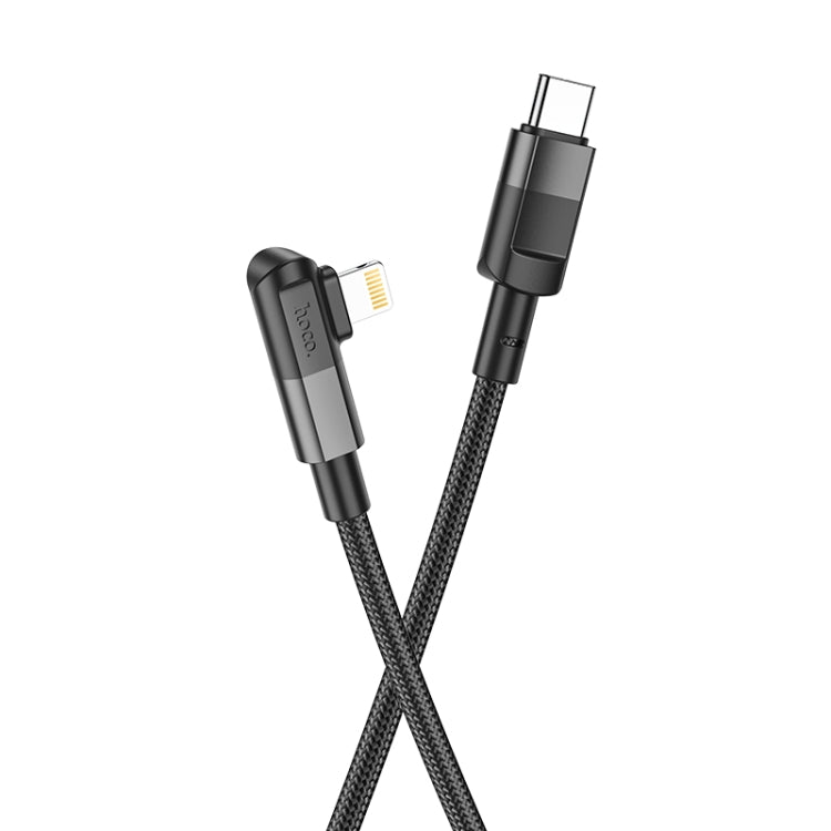 hoco U108 20W USB-C / Type-C to 8 Pin PD Charging Data Cable, Cable Length:2m(Black) - 2 in 1 Cable by hoco | Online Shopping South Africa | PMC Jewellery