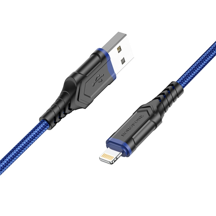 Borofone BX67 1m 2.4A USB to 8 Pin Charging Sync Data Cable(Blue) - Normal Style Cable by Borofone | Online Shopping South Africa | PMC Jewellery