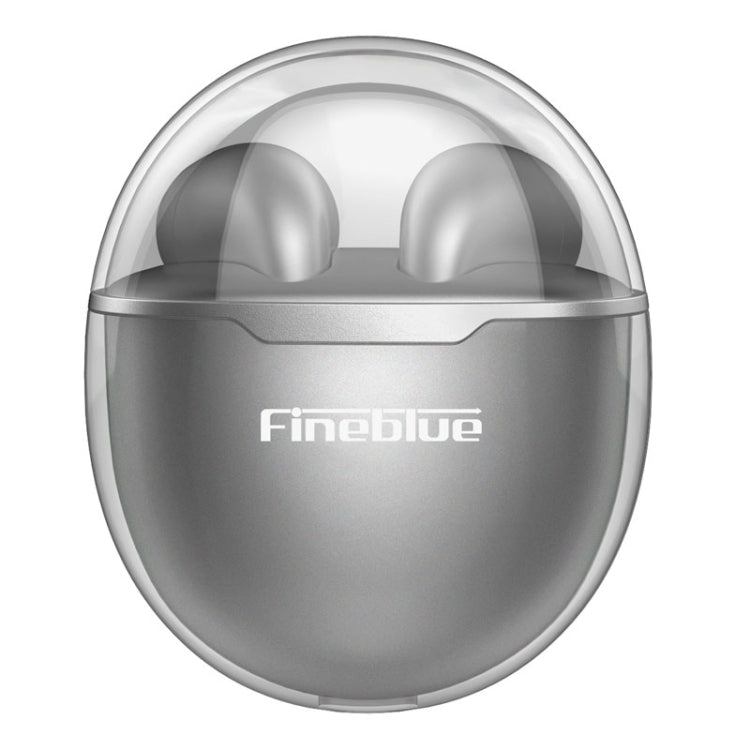 Fineblue F-22PRO TWS Bluetooth Earphone with Transparent Jelly Charging Case(Grey) - TWS Earphone by Fineblue | Online Shopping South Africa | PMC Jewellery