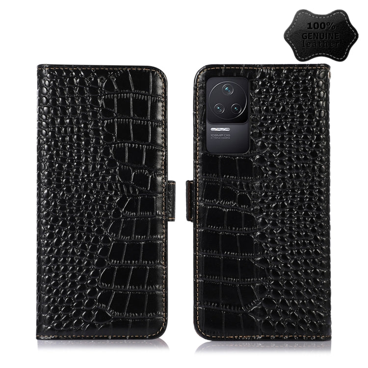 For Xiaomi Redmi K50 / K50 Pro Crocodile Top Layer Cowhide Leather Phone Case(Black) - Xiaomi Cases by PMC Jewellery | Online Shopping South Africa | PMC Jewellery