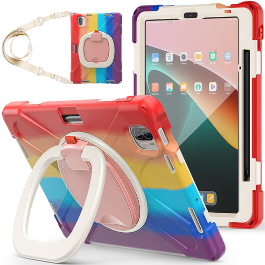 For Xiaomi Pad 5 / Pad 5 Pro Silicone + PC Tablet Protective Case(Colorful Red) -  by PMC Jewellery | Online Shopping South Africa | PMC Jewellery