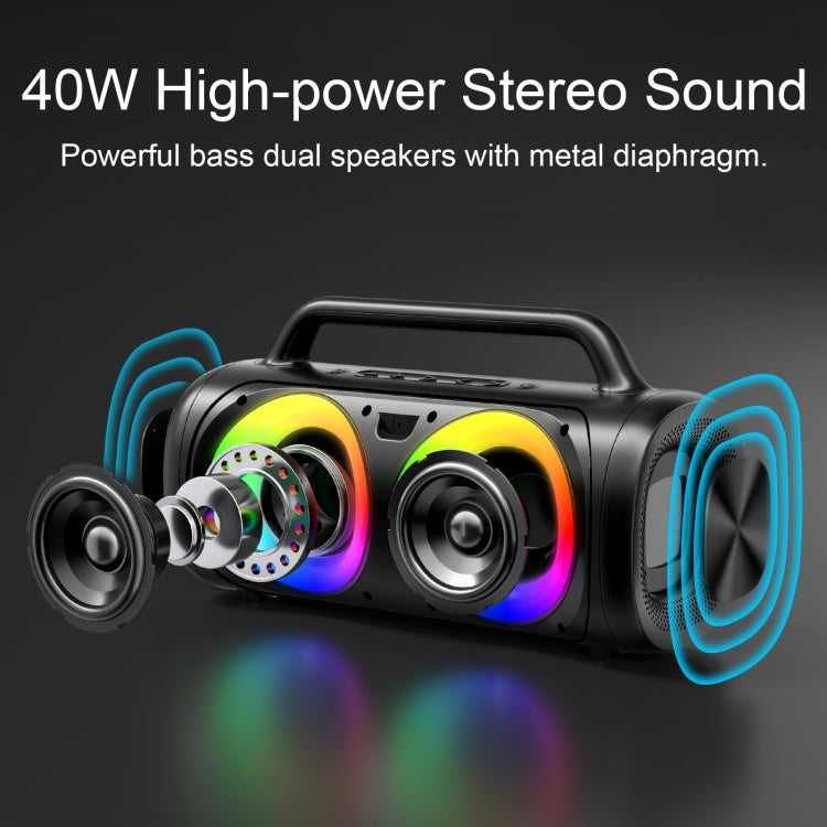 JOYROOM JR-MW02 40W Bluetooth Wireless Speaker with RGB Lights - Desktop Speaker by JOYROOM | Online Shopping South Africa | PMC Jewellery