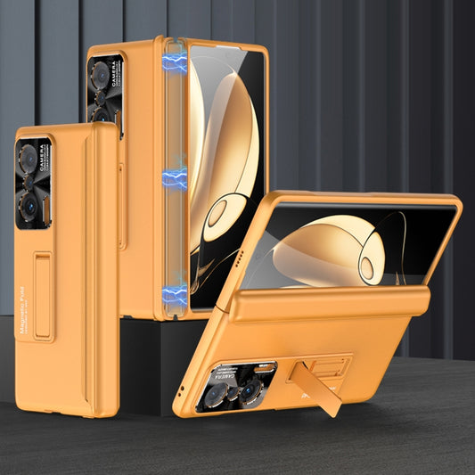 For Honor Magic V 5G GKK Magnetic Hinge Full Coverage Phone Case(Orange) - Honor Cases by GKK | Online Shopping South Africa | PMC Jewellery