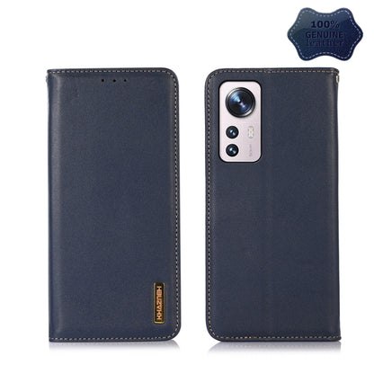 For Xiaomi 12 Lite KHAZNEH Nappa Top Layer Cowhide Leather Phone Case(Blue) - Xiaomi Cases by PMC Jewellery | Online Shopping South Africa | PMC Jewellery