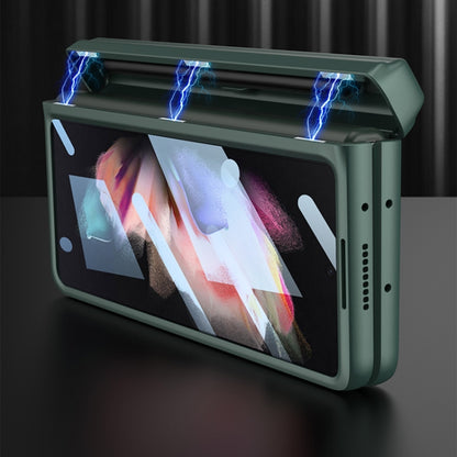 For Samsung Galaxy Z Fold3 5G GKK Integrated Magnetic Full Coverage Phone Flip Case with Pen Box(Black) - Galaxy Phone Cases by GKK | Online Shopping South Africa | PMC Jewellery