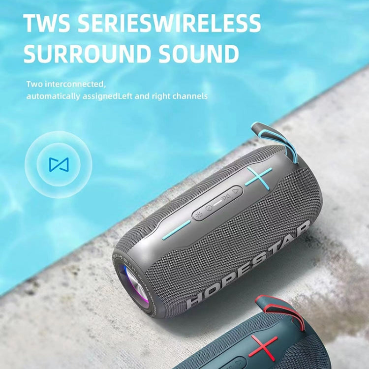 HOPESTAR H49 RGB Light TWS Waterproof Wireless Bluetooth Speaker(Grey) - Waterproof Speaker by HOPESTAR | Online Shopping South Africa | PMC Jewellery