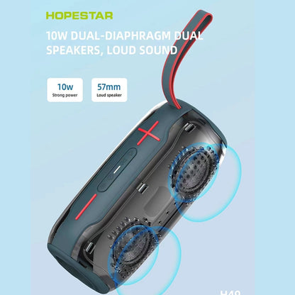 HOPESTAR H49 RGB Light TWS Waterproof Wireless Bluetooth Speaker(Grey) - Waterproof Speaker by HOPESTAR | Online Shopping South Africa | PMC Jewellery