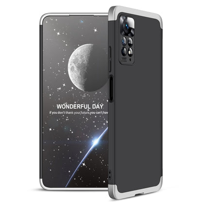 For Xiaomi Redmi Note 11 Pro 4G / 5G Global GKK Three Stage Splicing Full Coverage PC Case(Black Silver) - Redmi Note 11 Pro Case by GKK | Online Shopping South Africa | PMC Jewellery