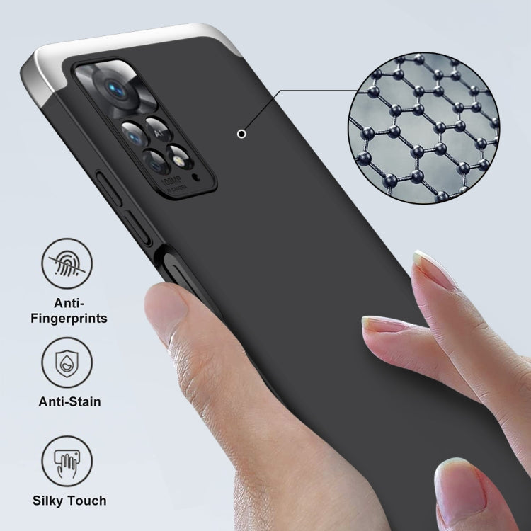 For Xiaomi Redmi Note 11 Pro 4G / 5G Global GKK Three Stage Splicing Full Coverage PC Case(Black Silver) - Redmi Note 11 Pro Case by GKK | Online Shopping South Africa | PMC Jewellery