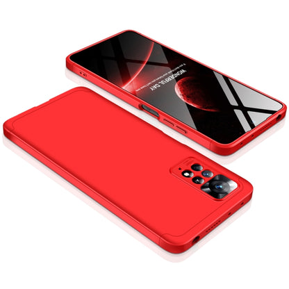 For Xiaomi Redmi Note 11 Pro 4G / 5G Global GKK Three Stage Splicing Full Coverage PC Case(Red) - Redmi Note 11 Pro Case by GKK | Online Shopping South Africa | PMC Jewellery