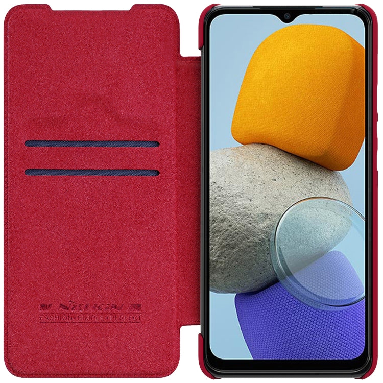 For Samsung Galaxy F23 / M23 5G NILLKIN QIN Series Crazy Horse Texture Leather Case(Red) - Galaxy Phone Cases by NILLKIN | Online Shopping South Africa | PMC Jewellery