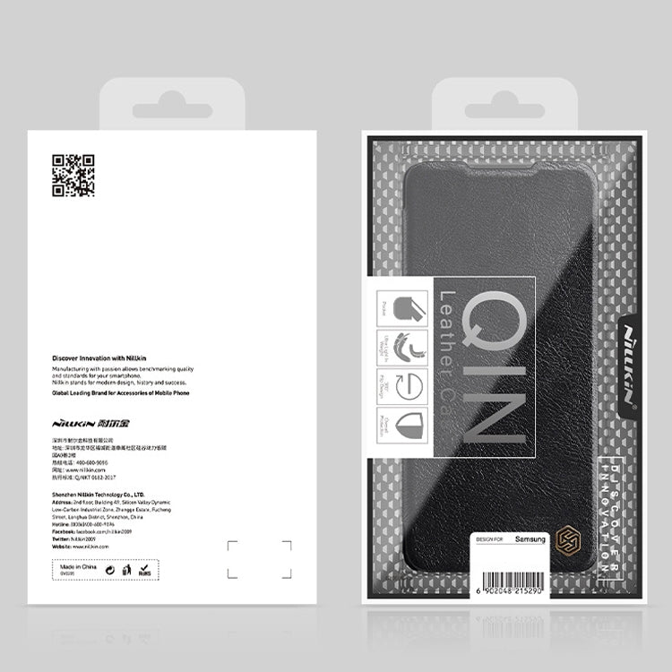 For Samsung Galaxy F23 / M23 5G NILLKIN QIN Series Crazy Horse Texture Leather Case(Black) - Galaxy Phone Cases by NILLKIN | Online Shopping South Africa | PMC Jewellery