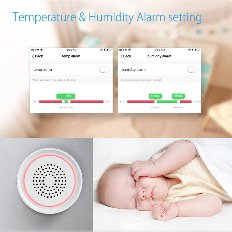NEO NAS-AB03WT WiFi USB Siren Alarm with Temperature & Humidity Sensor - Others Alarm by NEO | Online Shopping South Africa | PMC Jewellery