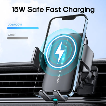 JOYROOM JR-ZS245 Car Air Outlet 15W Wireless Charger Phone Holder(Black) - Wireless Charger Holders by JOYROOM | Online Shopping South Africa | PMC Jewellery