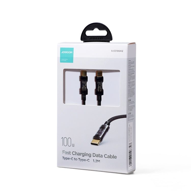 JOYROOM S-CC100A12 USB-C / Type-C to USB-C / Type-C 100W Sync Data Cable, Cable Length:1.2m(Black) - USB-C & Type-C Cable by JOYROOM | Online Shopping South Africa | PMC Jewellery