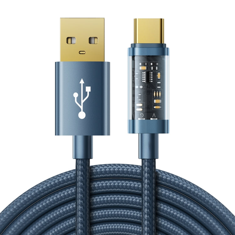 JOYROOM S-UC027A20 USB-A to USB-C / Type-C 3A Sync Data Cable, Cable Length:2m(Blue) - USB-C & Type-C Cable by JOYROOM | Online Shopping South Africa | PMC Jewellery