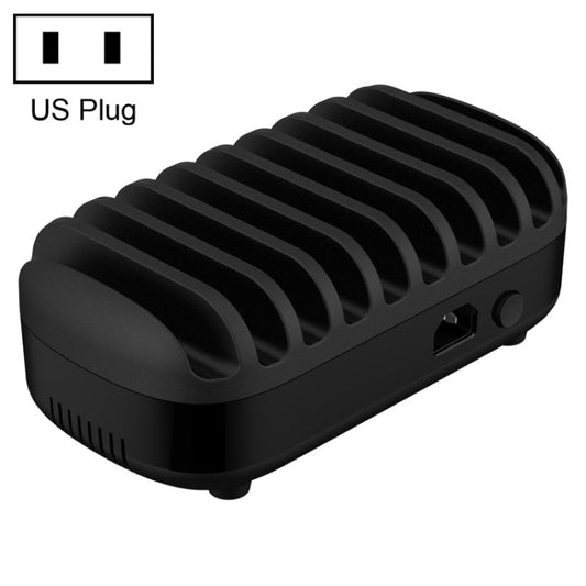 ORICO DUK-10P-DX 120W 5V 2.4A 10 Ports USB Charging Station, US Plug(Black) - Multifunction Charger by ORICO | Online Shopping South Africa | PMC Jewellery