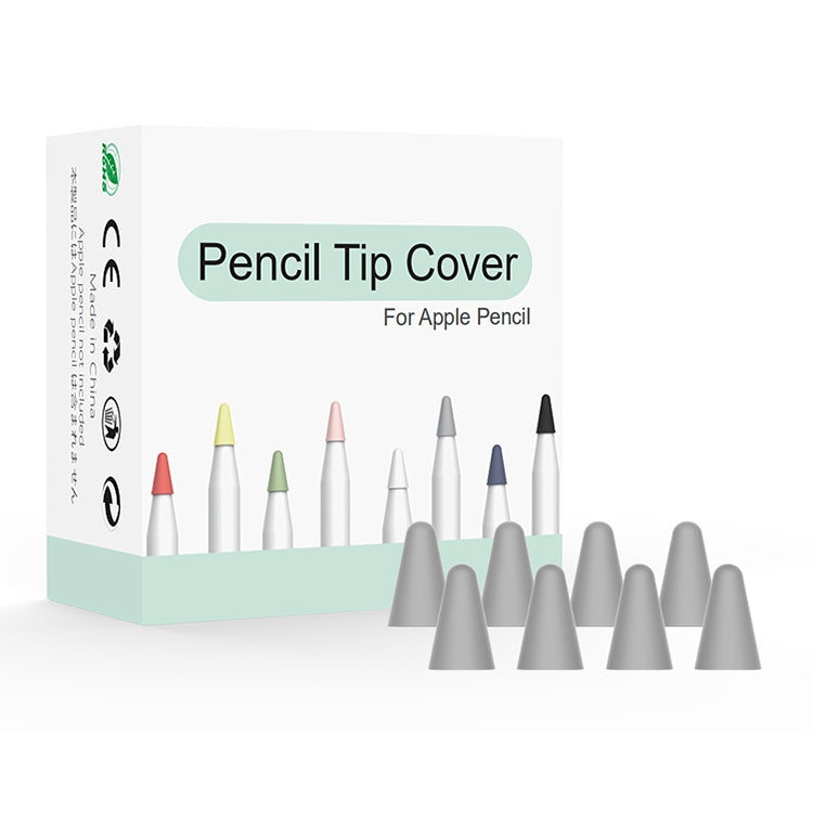 8 PCS / Set Universal Wearable Stylus Nib Cover For Apple Pencil 1 / 2(Grey) - Pencil Accessories by PMC Jewellery | Online Shopping South Africa | PMC Jewellery