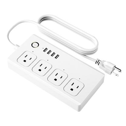 WiFi 10A SM-SO301-U 2500W 4 Holes + 4 USB Smart Power Strip, US Plug(White) - Smart Socket by PMC Jewellery | Online Shopping South Africa | PMC Jewellery