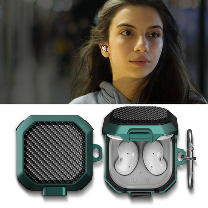 For Samsung Galaxy Buds Live/Buds Pro/Buds 2/2 Pro Anti-fall Earphones Case with Switch(Black Blue) - Samsung Earphone Case by PMC Jewellery | Online Shopping South Africa | PMC Jewellery