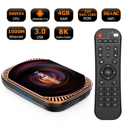MECOOL HK1RBOX X4 4K TV Box, Android 11 Amlogic S905X4 CPU with RC 4GB+32GB(UK Plug) - Amlogic S905 by MECOOL | Online Shopping South Africa | PMC Jewellery