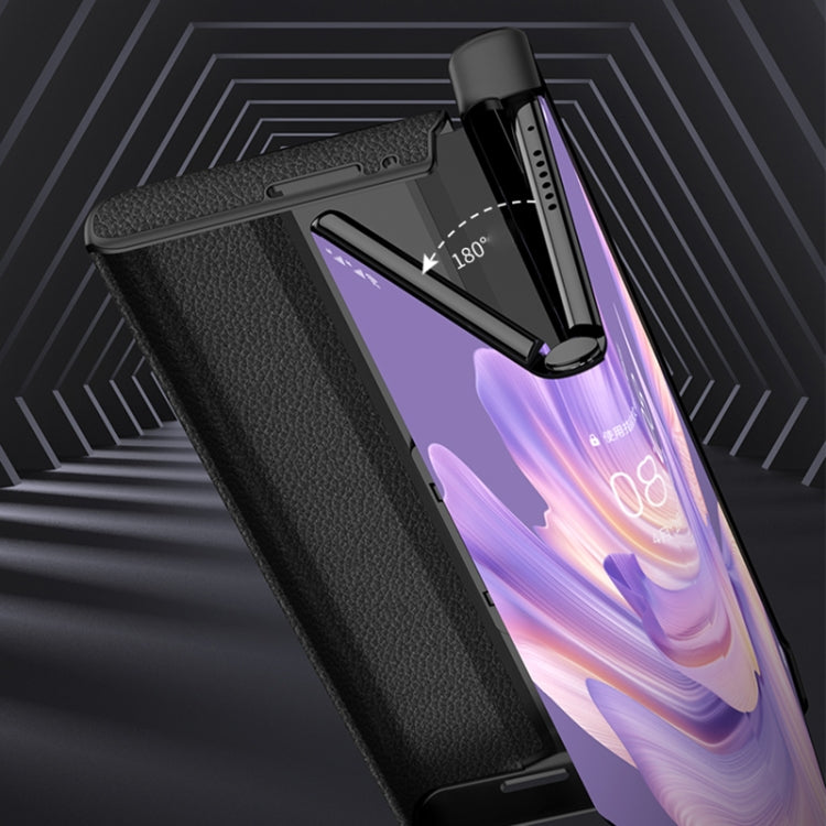 For Huawei Mate Xs 2 GKK Full Coverage Folding Leather Phone Case with Holder(Black) - Huawei Cases by GKK | Online Shopping South Africa | PMC Jewellery