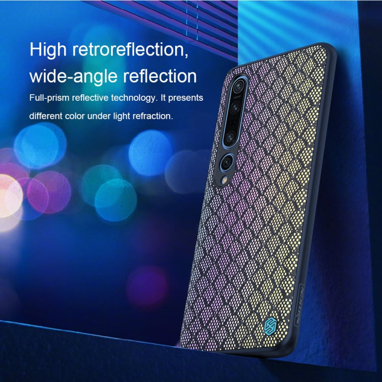 For Xiaomi Mi 10 Pro NILLKIN Glorious Series TPU + PC 3D Geometric Texture Reflective Mobile Phone Protective Case(Silver Light) - Xiaomi Cases by NILLKIN | Online Shopping South Africa | PMC Jewellery