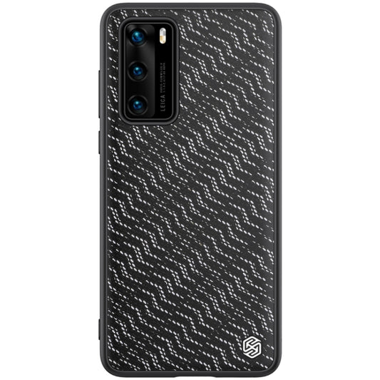 For Huawei P40 NILLKIN Glorious Series TPU + PC 3D Geometric Texture Reflective Mobile Phone Protective Case(Silver Light) - Huawei Cases by NILLKIN | Online Shopping South Africa | PMC Jewellery