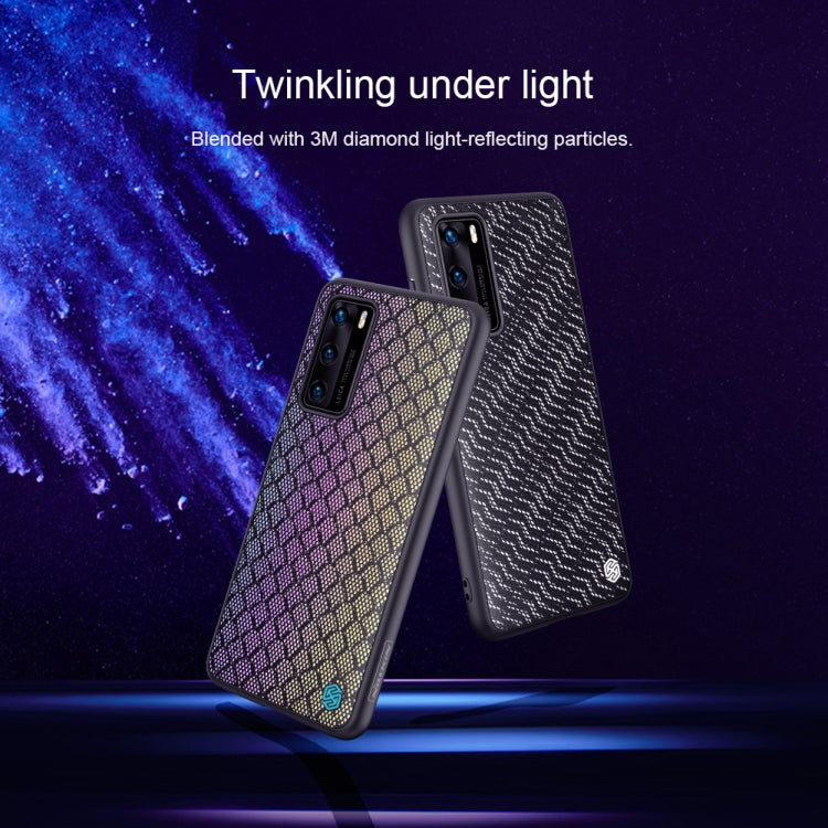 For Huawei P40 NILLKIN Glorious Series TPU + PC 3D Geometric Texture Reflective Mobile Phone Protective Case(Silver Light) - Huawei Cases by NILLKIN | Online Shopping South Africa | PMC Jewellery