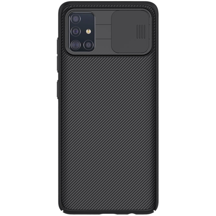 For Galaxy A51 NILLKIN Black Mirror Series PC Camshield Full Coverage Dust-proof Scratch Resistant Mobile Phone Case(Black) - Galaxy Phone Cases by NILLKIN | Online Shopping South Africa | PMC Jewellery