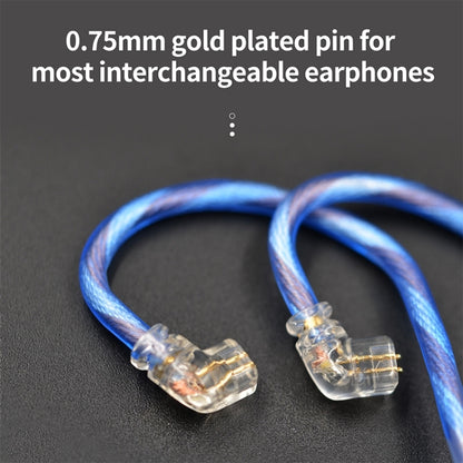 KZ 90-10 2Pin Interface 498 Core DIY Headphone Upgrade Cable,Length: 1.2m(Blue) - Cable & Splitter by KZ | Online Shopping South Africa | PMC Jewellery