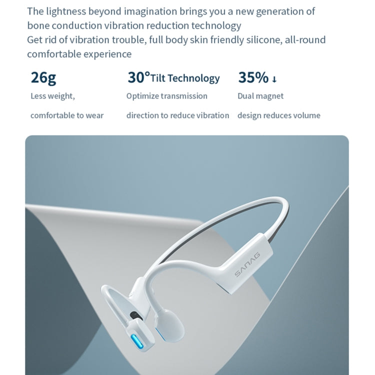 Sanag A7S Bone Conduction Portable Sports Bluetooth Headset(Black) - Sport Earphone by Sanag | Online Shopping South Africa | PMC Jewellery