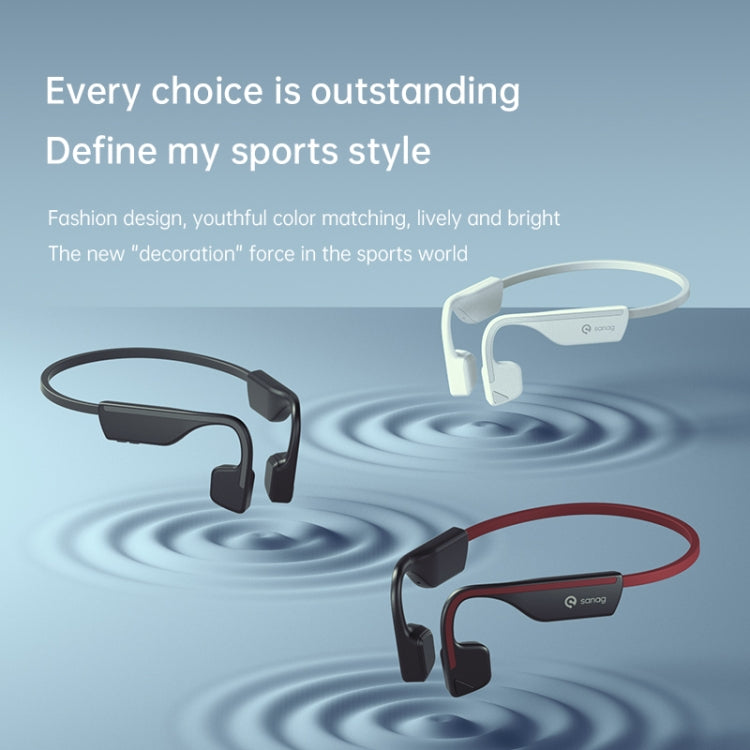 Sanag A11S Bone Conduction Second-generation Air Conduction Headphones(White Blue) - Sport Earphone by Sanag | Online Shopping South Africa | PMC Jewellery